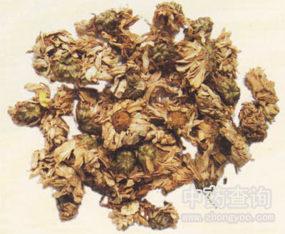 市場(chǎng)中已變色的菊花藥材商品